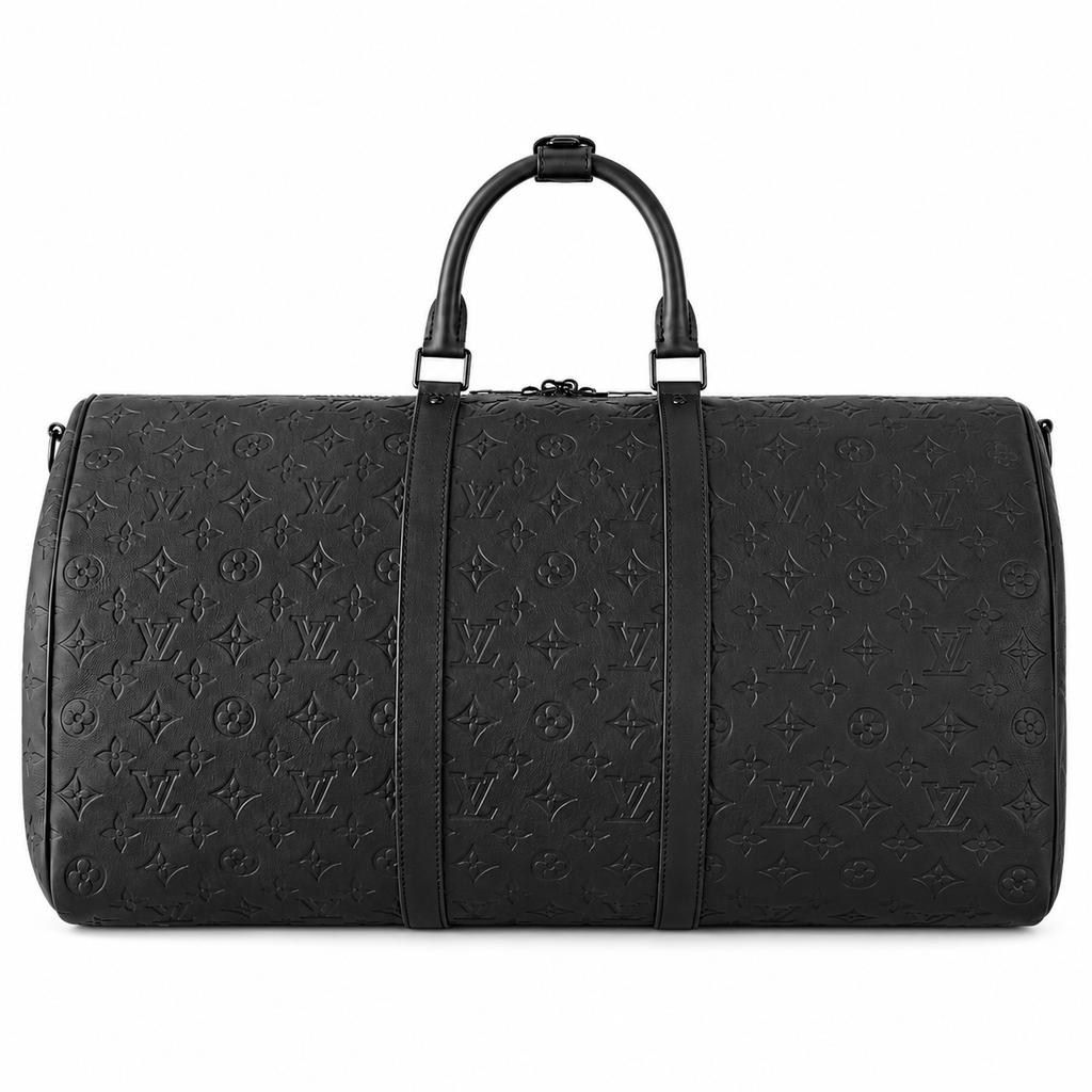 Louis Vuitton Keepall Bandoulière 50 Monogram Duffle Bag Black
