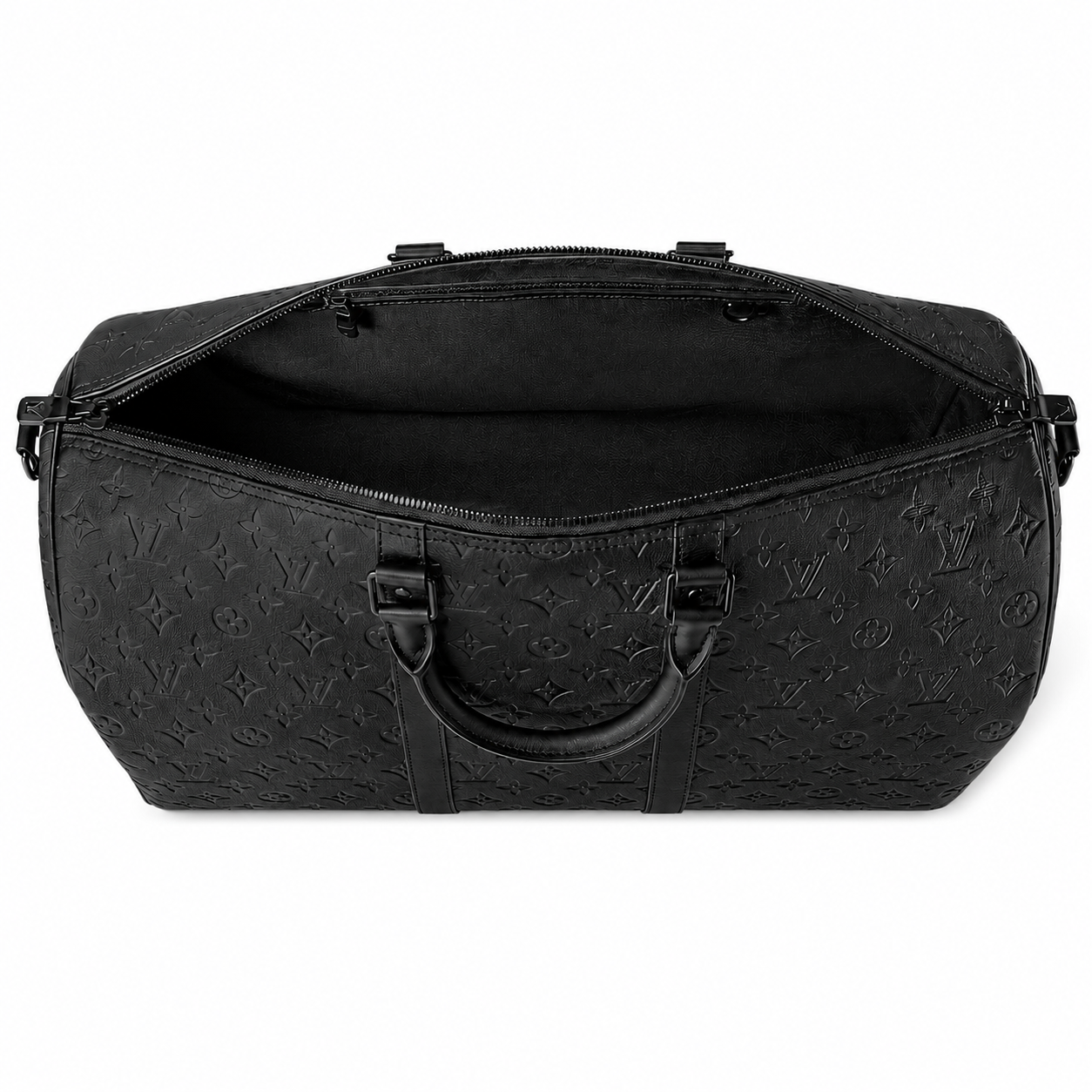 Louis Vuitton Keepall Bandoulière 50 Monogram Duffle Bag Black