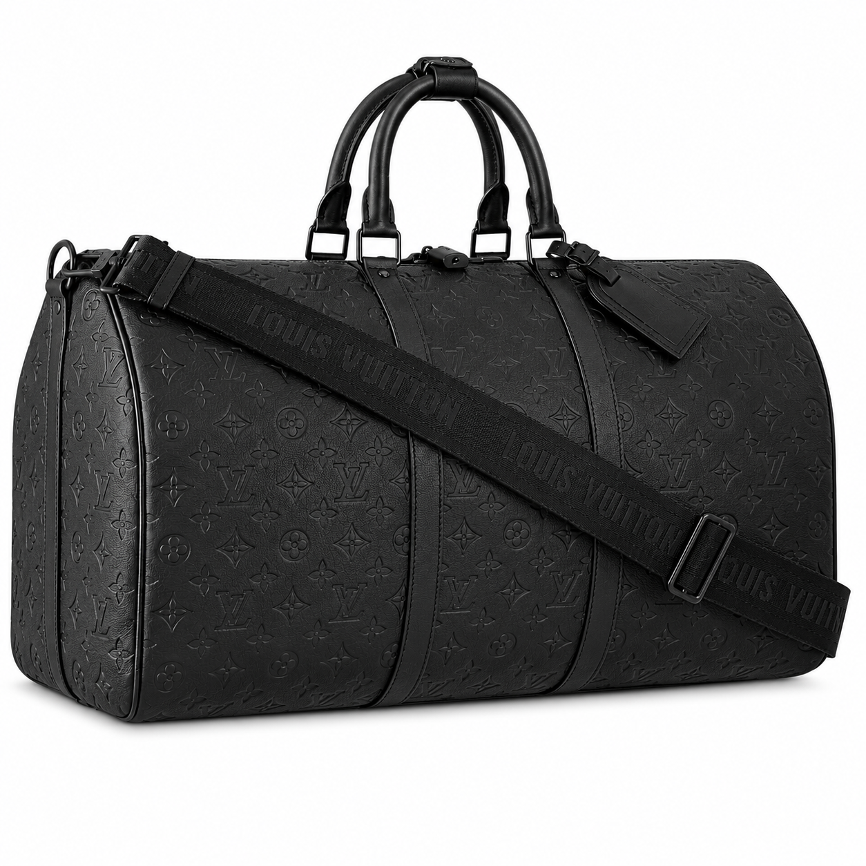 Louis Vuitton Keepall Bandoulière 50 Monogram Duffle Bag Black