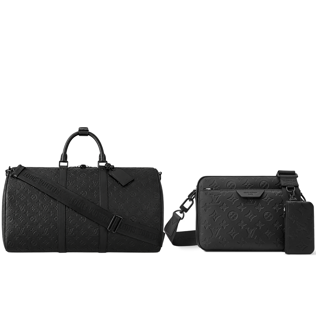 BOGO Free Louis Vuitton Monogram Duffle & Trio Messenger Bag Travel Bundle